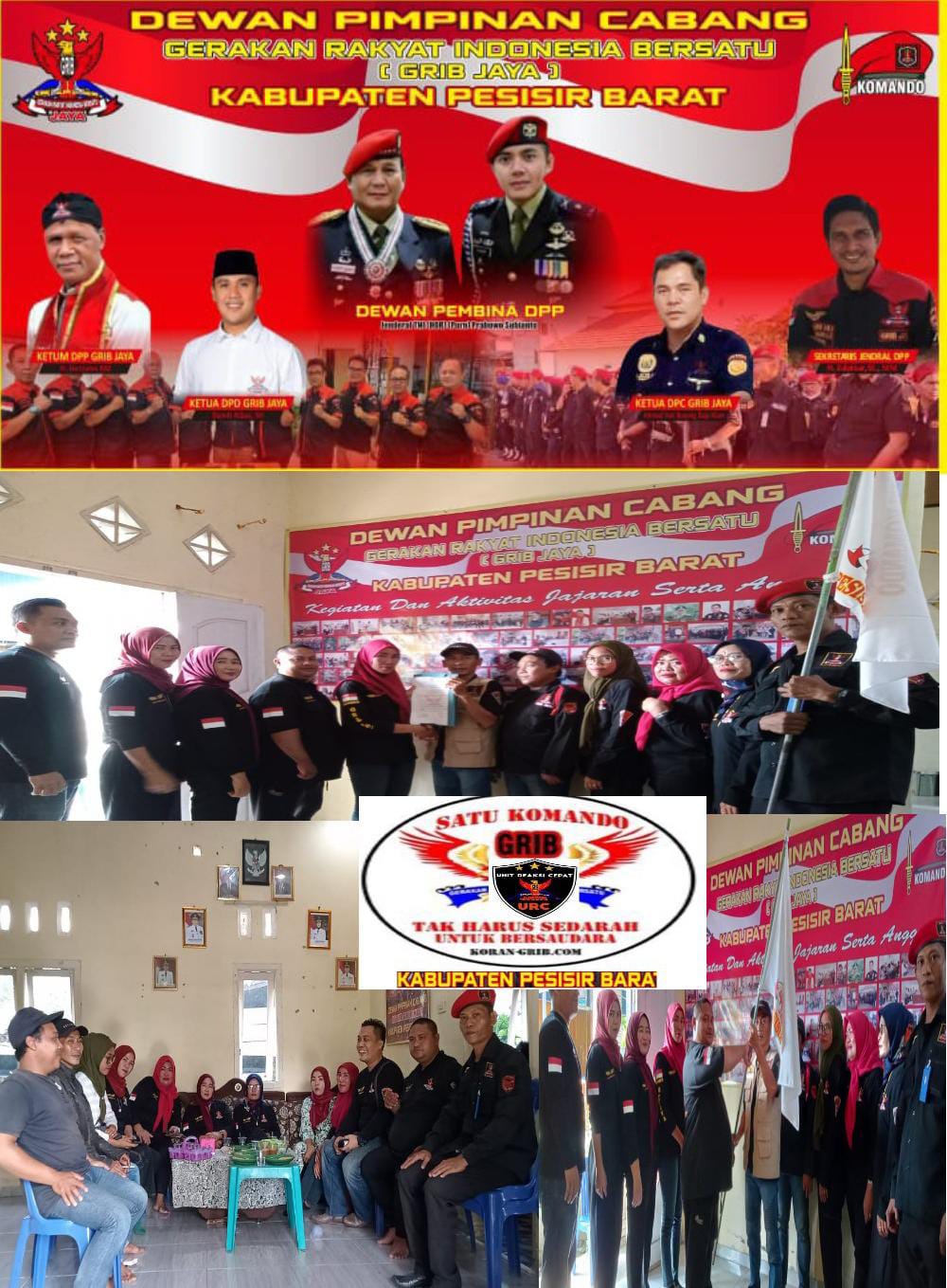 **DPC GRIB JAYA Pesibar Serahkan mandat ke KSB PAC GRIB JAYA Kecamatan Krui Selatan**